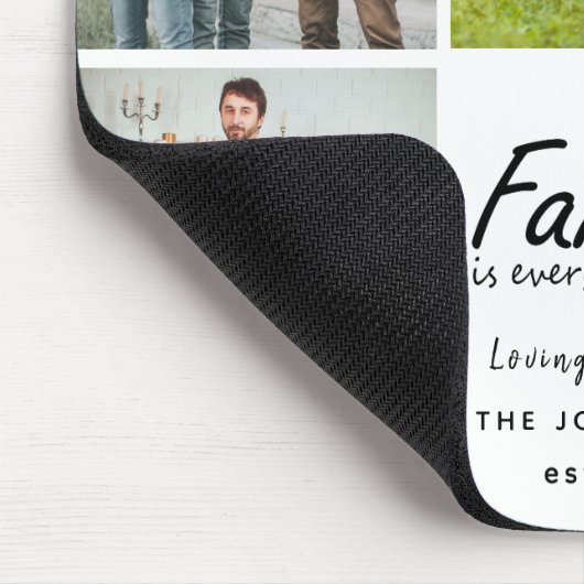 Script Family is Everything Photo Collage Keepsake マウスパッド (コーナー)