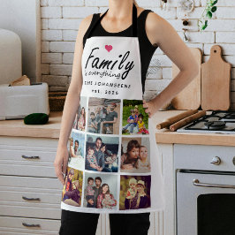 Script Family is Everything Photo Collage Modern エプロン