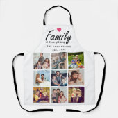 Script Family is Everything Photo Collage Modern エプロン (正面)