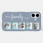 Script Family Photo ダスティブルー Case-Mate iPhoneケース (裏面 (横))