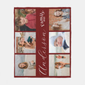 Script family photo collageフリースブランケット フリースブランケット (正面)