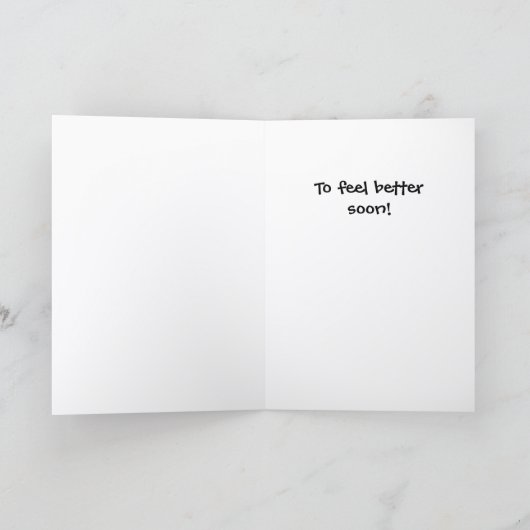 Script Feel Better Get Well Card PA-1 カード (内部)