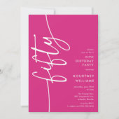 Script Fifty' 50th Birthday 招待状 (正面)