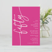 Script Fifty' 50th Birthday 招待状 (スタンド正面)