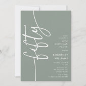 Script Fifty' 50th Birthday 招待状 (正面)