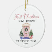 Script First Christmas At Our New Home セラミックオーナメント (左)