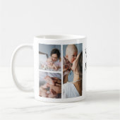 Script First Mother's Day Photo Collage Gift コーヒーマグカップ (左)