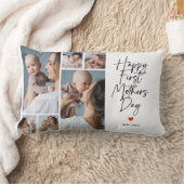 Script First Mother's Day Photo Collage Gift ランバークッション (ブランケット)