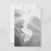 Script Flowishes Orchid Photo'結婚s Thank You サンキューカード (裏面)