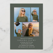 Script Foil Photo Graduation Announcement & Invite 箔招待状 (裏面)