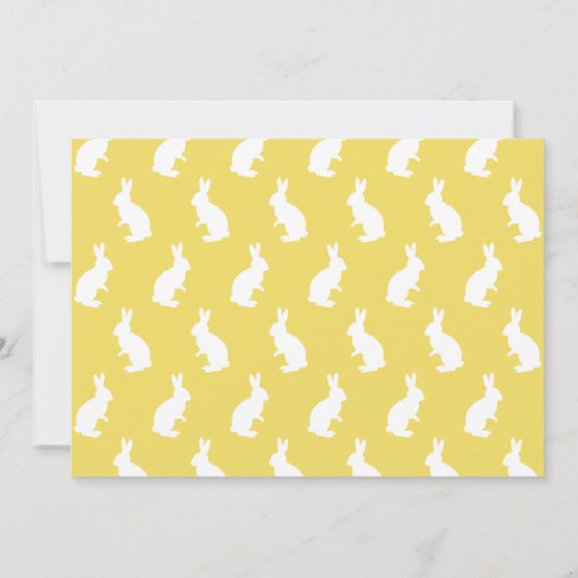 Script Font With Bunny Motif Easter Photo Template カード (裏面)