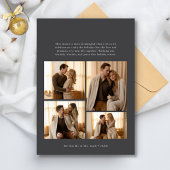 Script Forever Meerry Christmas Newlywed写真金ゴールド 箔シーズンカード