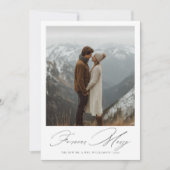 Script Forever Merry Newlywed Wedding Photo シーズンカード (正面)