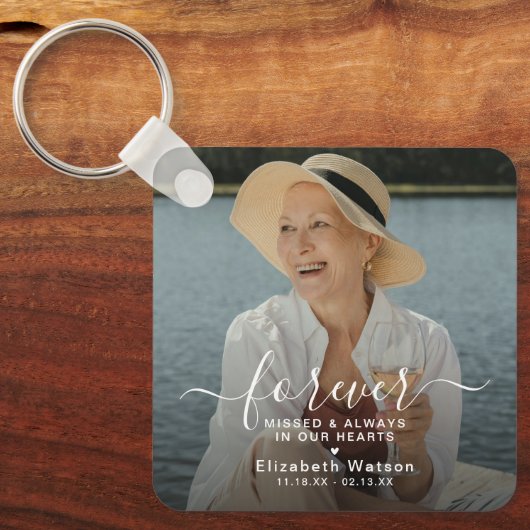 Script Forever Missed' Photo Memorial  キーホルダー (正面)