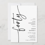 Script Forty' 40th Birthday 招待状 (正面)