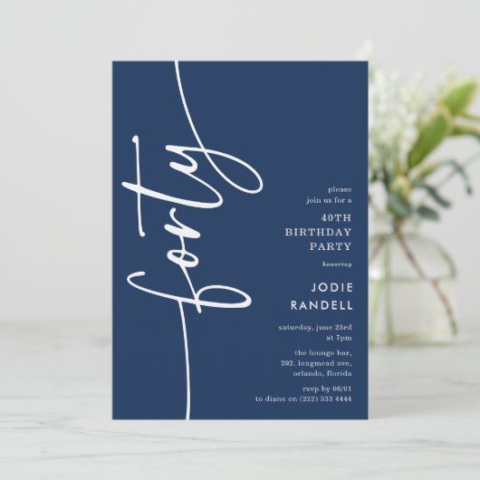 Script Forty' 40th Birthday 招待状 (スタンド正面)