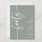 Script Forty' 40th Birthday 招待状 (正面)