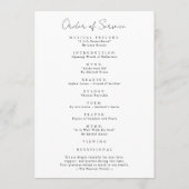 Script Funeral Memorial Order of Service Photo プログラム (裏面)