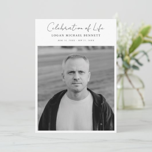 Script Funeral Memorial Order of Service Photo プログラム (スタンド正面)