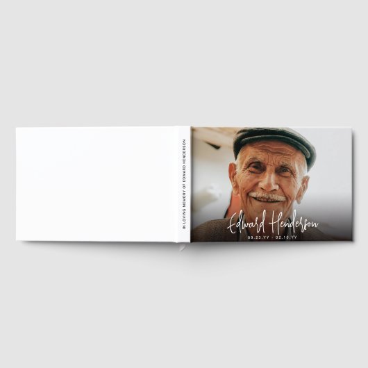 Script Funeral Photo Sympathy ゲストブック (全面)