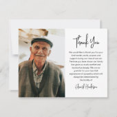 Script Funeral Photo Sympathy サンキューカード (正面)