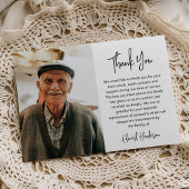 Script Funeral Photo Sympathy サンキューカード