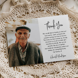 Script Funeral Photo Sympathy サンキューカード