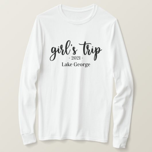 Script Girl's Tripの場所と年 Tシャツ (デザイン正面)