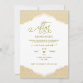 Script Gold and white ramadan Iftar Invitation 招待状 (正面)