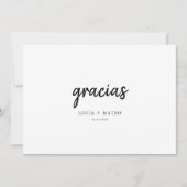 Script Graciasのスペインの写真結婚ありがとう カード (正面)