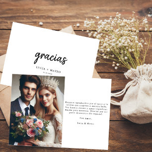 Script Graciasのスペインの写真結婚ありがとう カード