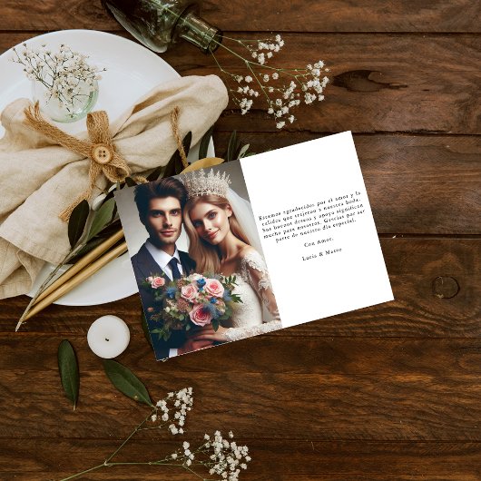 Script Graciasのスペインの写真結婚ありがとう カード