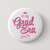 Script Grad Era Custom Year Graduation 缶バッジ (正面)