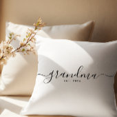 Script Grandma Est Year Mother's Day Gift クッション