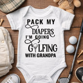 Script Grandpa's Golfing Buddy Baby Bodysuit ベビーボディスーツ