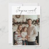 Script Green Joyeux Noel Frechクリスマスフォト シーズンカード (正面)