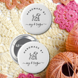  Script Handmade by Custom logo  缶バッジ