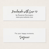 Script Handmade with Love.カスタムミニつるラベル (正面&裏面)