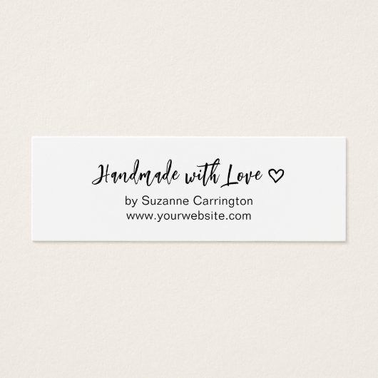 Script Handmade with Love.カスタムミニつるラベル (正面)