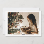 Script Handwriting Modern Merry Christmas Photo  シーズンカード (裏面)