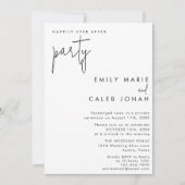 Script Happily Ever After Party Wedding Reception 招待状 (正面)