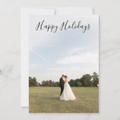 Script Happy Holidays Photo Card シーズンカード (正面)