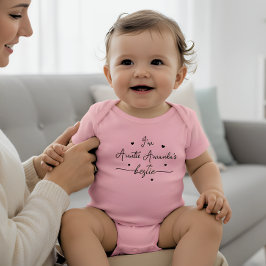 Script heart Custom Auntie's Bestie Baby Bodysuit ベビーボディスーツ