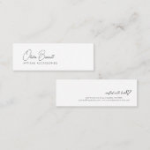 Script Heart Earring display holder スキニー名刺 (正面/裏面)