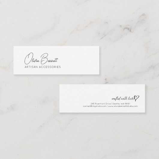 Script Heart Earring display holder スキニー名刺 (正面/裏面)