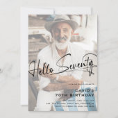 Script Hello70番ミニマル目70誕生日 招待状 (正面)
