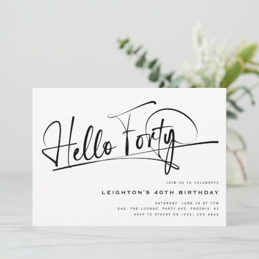 Script Hello Quitinalist 40th Birthday 招待状 (スタンド正面)