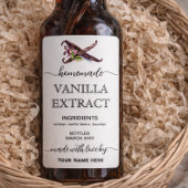 Script Homemade Madagascar Vanilla Extract Label ラベル
