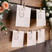 Script Horseshoe Table Numberシーティングチャートカード