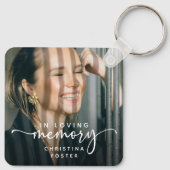 Script In Loving Memory Photo Memorial キーホルダー (裏面)